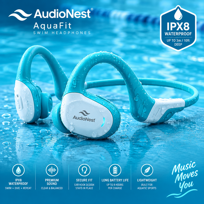 AudioNest AquaFit Swim Headphones
