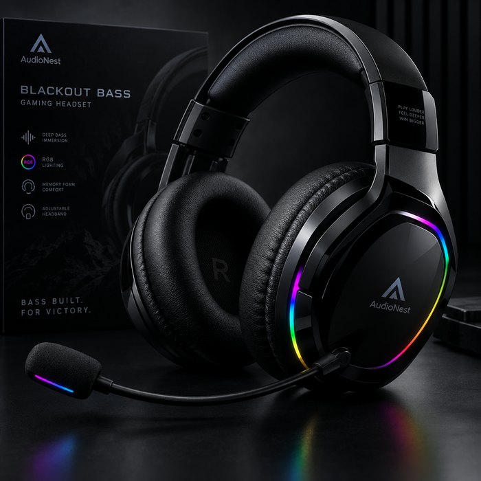 AudioNest Blackout Bass Gaming Headset