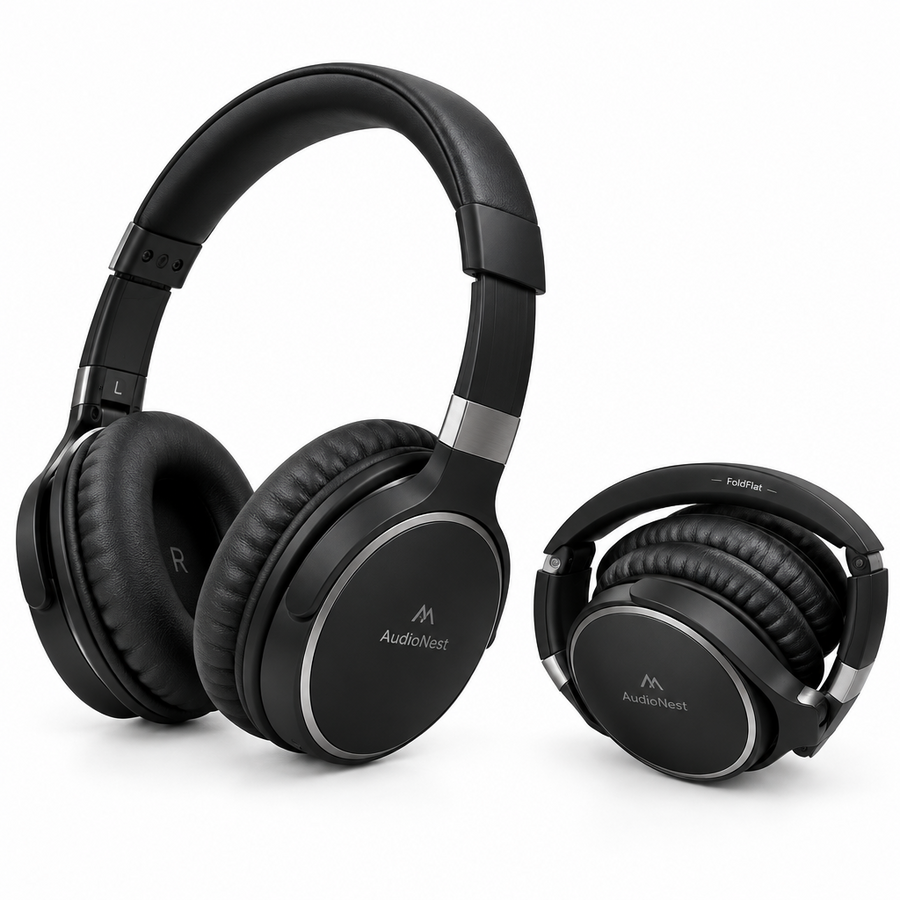 AudioNest FoldFlat On-Ear Headphones