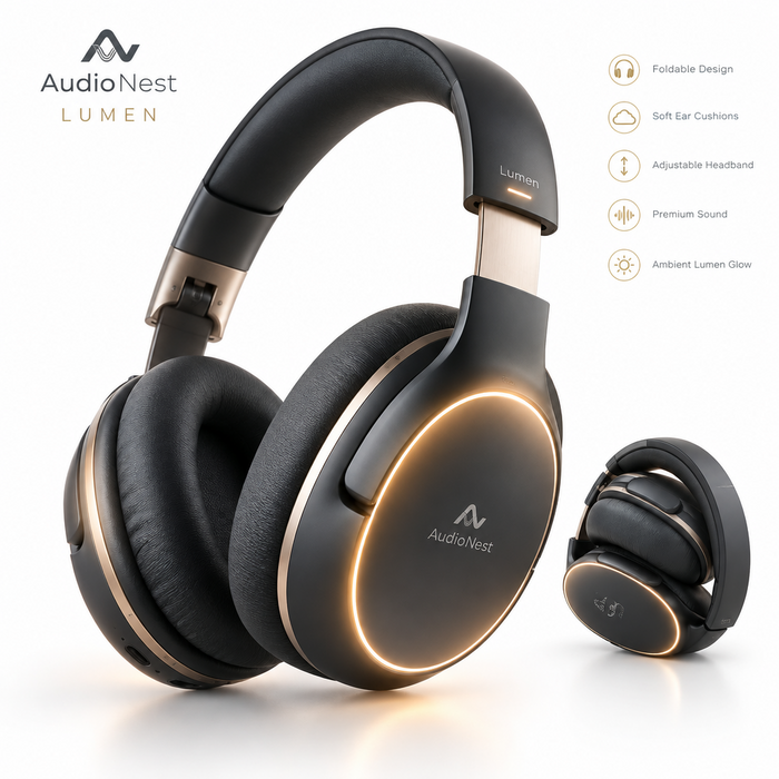 AudioNest Lumen Foldable Over-Ear Headphones